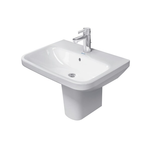 Washbasin 23" Durastyle w/Overflow+FaucetDeck, 3 Holes Wh